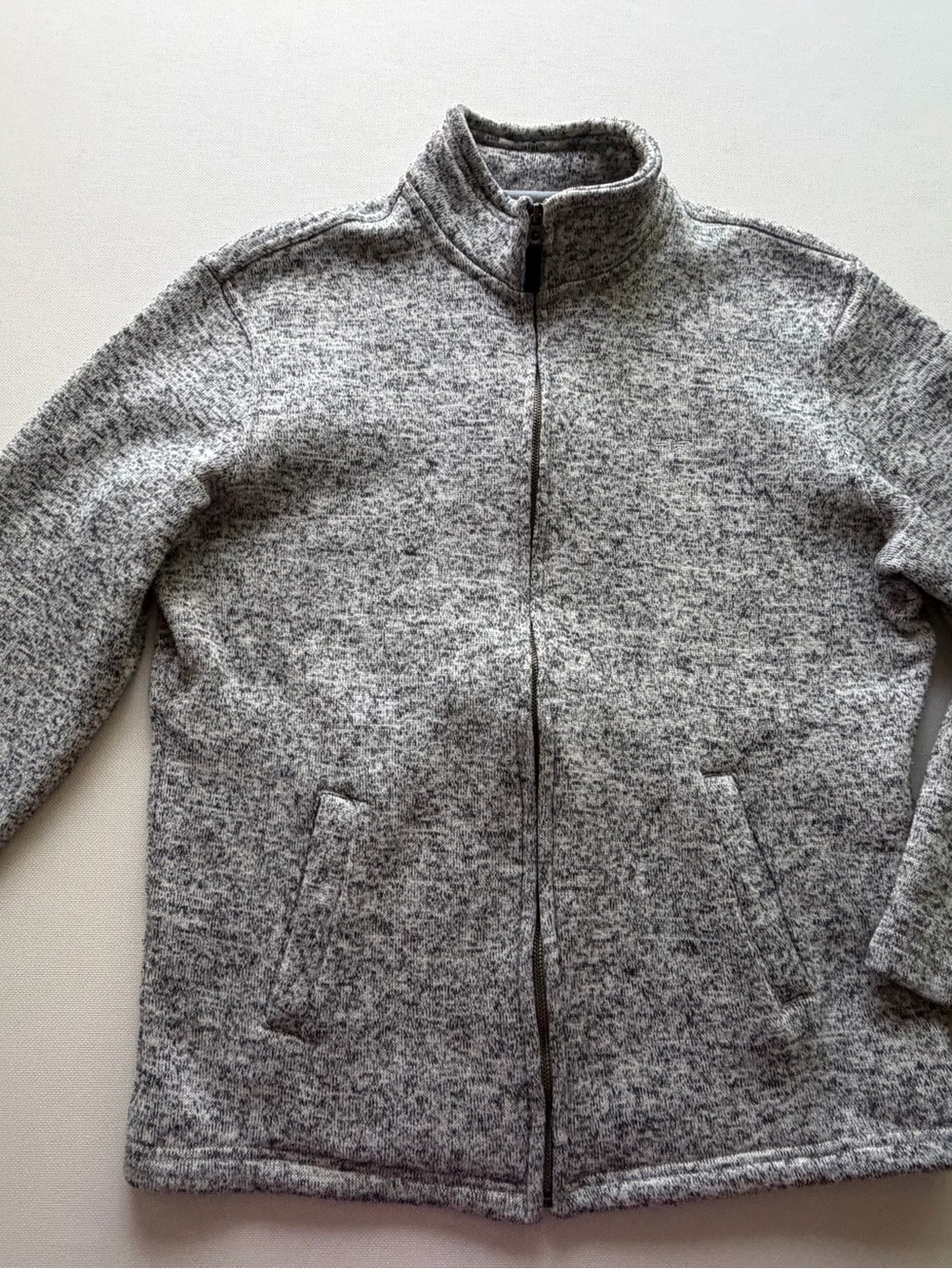 Dockers Light Gray Full-Zip Shirt Jacket